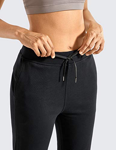 CRZ YOGA Mujer Pantalones de Deporte Fitness Sweat Pants con Bolsillo Negro 46 CRZ YOGA Mujer Pantalones de Deporte Fitness Sweat Pants con Bolsillo Negro 46
