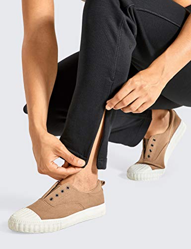 CRZ YOGA Mujer Pantalones de Deporte Fitness Sweat Pants con Bolsillo Negro 46 CRZ YOGA Mujer Pantalones de Deporte Fitness Sweat Pants con Bolsillo Negro 46