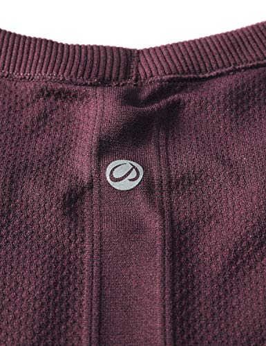 CRZ YOGA Mujer Ropa Deportiva Sports Casuales Camiseta Malla sin Costura Manga Corta Violeta Claro 36 CRZ YOGA Mujer Ropa Deportiva Sports Casuales Camiseta Malla sin Costura Manga Corta Violeta Claro 36