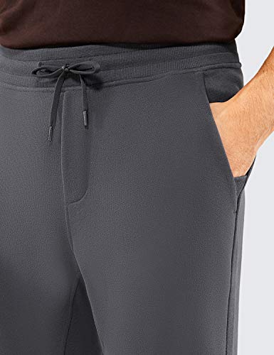 CRZ YOGA Pantalón para Hombre de Chándal de Algodón y Bolsillos - 76cm Gris Tinta XXL