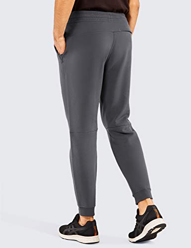 CRZ YOGA Pantalón para Hombre de Chándal de Algodón y Bolsillos - 76cm Gris Tinta XXL