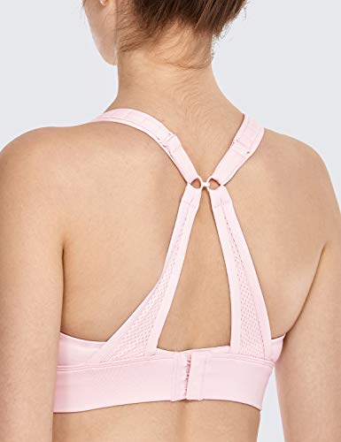 CRZ YOGA -Sujetador Deportivo Alto Soporte Malla Relleno Sin Aros para Mujer Rosa XS CRZ YOGA -Sujetador Deportivo Alto Soporte Malla Relleno Sin Aros para Mujer Rosa XS