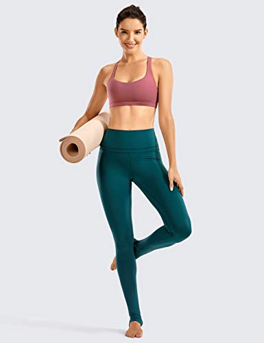 CRZ YOGA Sujetador Deportivo Mujer Sujetador de Yoga Almohadillas Extraíbles Strappy Sports sin Aros Misty Merlot S