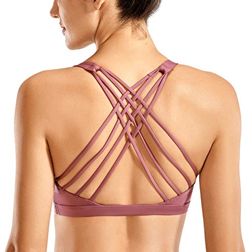 CRZ YOGA Sujetador Deportivo Mujer Sujetador de Yoga Almohadillas Extraíbles Strappy Sports sin Aros Misty Merlot S CRZ YOGA Sujetador Deportivo Mujer Sujetador de Yoga Almohadillas Extraíbles Strappy Sports sin Aros Misty Merlot S