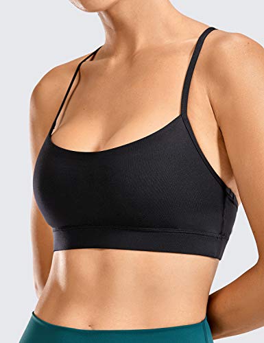 CRZ YOGA Sujetador Deportivo para Mujer Sujetador de Fitness Yoga sin Aros con Relleno Negro S CRZ YOGA Sujetador Deportivo para Mujer Sujetador de Fitness Yoga sin Aros con Relleno Negro S