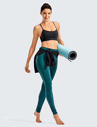 CRZ YOGA Sujetador Deportivo para Mujer Sujetador de Fitness Yoga sin Aros con Relleno Negro S