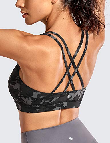 CRZ YOGA - Sujetador Deportivo Yoga Cruzados Almohadillas Extraíbles para Mujer Camo Multi 1 M CRZ YOGA - Sujetador Deportivo Yoga Cruzados Almohadillas Extraíbles para Mujer Camo Multi 1 M
