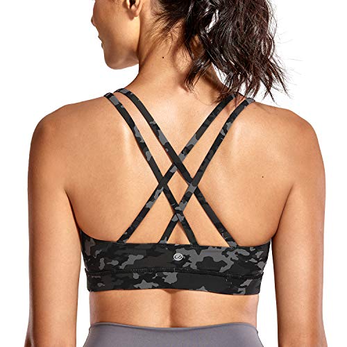 CRZ YOGA - Sujetador Deportivo Yoga Cruzados Almohadillas Extraíbles para Mujer Camo Multi 1 M CRZ YOGA - Sujetador Deportivo Yoga Cruzados Almohadillas Extraíbles para Mujer Camo Multi 1 M