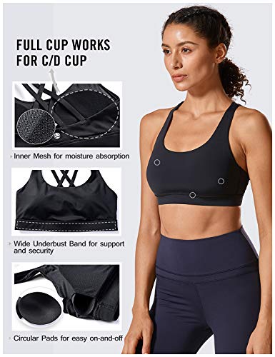 CRZ YOGA - Sujetador Deportivo Yoga Cruzados Almohadillas Extraíbles para Mujer Negro XS CRZ YOGA - Sujetador Deportivo Yoga Cruzados Almohadillas Extraíbles para Mujer Negro XS