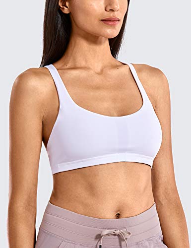 CRZ YOGA - Sujetador Deportivo Yoga Cruzados Espalda Sin Aros para Mujer Blanco XS CRZ YOGA - Sujetador Deportivo Yoga Cruzados Espalda Sin Aros para Mujer Blanco XS