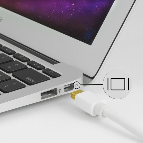 CSL - 1m Cable Full HD Mini Displayport a HDMI - De miniDP a HDMI - Full HD 1080p - Certificado - Contactos bañados en Oro de 24 CT - Compatible con PC Apple Mac MacBook Pro MacBook Air - Blanco