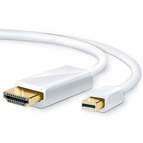 CSL - 1m Cable Full HD Mini Displayport a HDMI - De miniDP a HDMI - Full HD 1080p - Certificado - Contactos bañados en Oro de 24 CT - Compatible con PC Apple Mac MacBook Pro MacBook Air - Blanco CSL - 1m Cable Full HD Mini Displayport a HDMI - De miniDP a HDMI - Full HD 1080p - Certificado - Contactos bañados en Oro de 24 CT - Compatible con PC Apple Mac MacBook Pro MacBook Air - Blanco