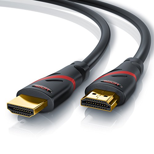 CSL - 2m Cable HDMI - Ultra HD 4k HDMI - Alta Velocidad con Ethernet - Full HD 1080p 4K Ultra HD 2160p 3D ARC y CEC - Cable de blindaje Triple - blindaje de Conector y contactos