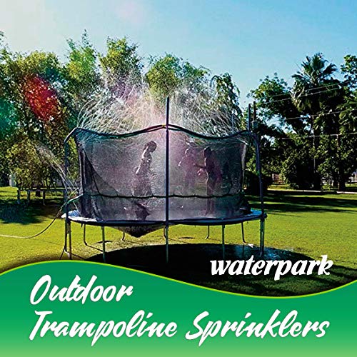 CT Aspersor Trampolín Set,Cama elástica de Jardín Water Play Sprinklers Pipe, Hechos para Sujetar en la Caja de Red de Seguridad del trampolín (10 m)