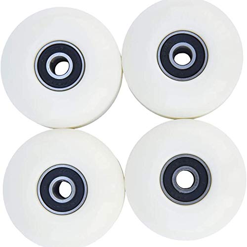 Ctzrzyt Ruedas de Skate con Rodamientos Ruedas de Calle de 52X30 Mm Piezas de Skate Ruedas de Crucero Longboard (Juego de 4) Blanco