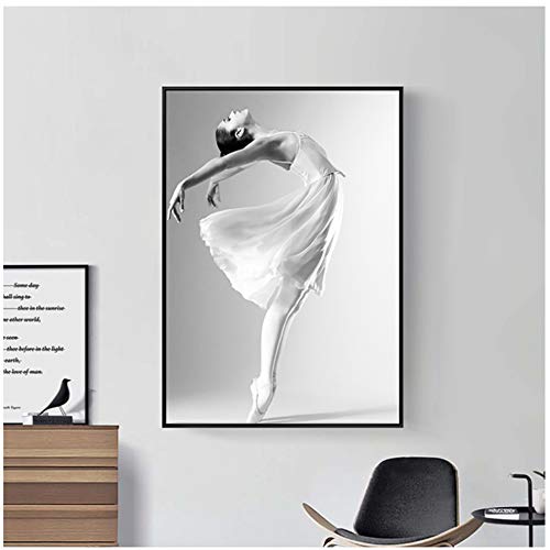 Cuadro en lienzo Arte moderno de la pared Bailarina Ballet Carteles e impresiones Cartel nórdico Imagen Imágenes 30x40 cm / 11.8"x 15.7" Sin marco