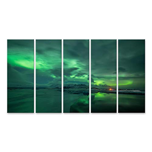 Cuadro en Lienzo Aurora Boreal sobre la Laguna de Jokulsarlon Aurora Boreal sobre la Laguna de Jokulsarlon Islandia Cuadros Decoracion Impresión Salon Cuadro en Lienzo Aurora Boreal sobre la Laguna de Jokulsarlon Aurora Boreal sobre la Laguna de Jokulsarlon Islandia Cuadros Decoracion Impresión Salon