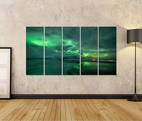 Cuadro en Lienzo Aurora Boreal sobre la Laguna de Jokulsarlon Aurora Boreal sobre la Laguna de Jokulsarlon Islandia Cuadros Decoracion Impresión Salon Cuadro en Lienzo Aurora Boreal sobre la Laguna de Jokulsarlon Aurora Boreal sobre la Laguna de Jokulsarlon Islandia Cuadros Decoracion Impresión Salon