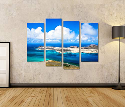 Cuadro en Lienzo Isla volcánica La Graciosa Lanzarote Islas Canarias España Cuadros Modernos Decoracion Impresión Salon