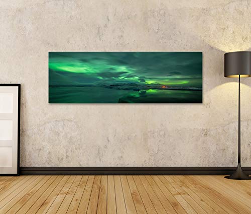 Cuadro en Lienzo La Aurora Boreal sobre la Laguna de Jokulsarlon en Islandia Cuadros Modernos Decoracion Impresión Salon Cuadro en Lienzo La Aurora Boreal sobre la Laguna de Jokulsarlon en Islandia Cuadros Modernos Decoracion Impresión Salon