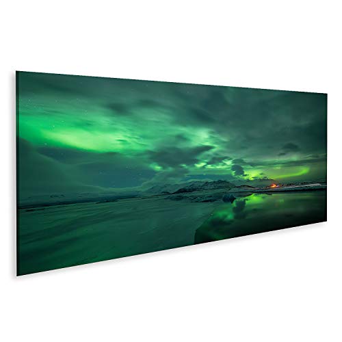 Cuadro en Lienzo La Aurora Boreal sobre la Laguna de Jokulsarlon en Islandia Cuadros Modernos Decoracion Impresión Salon Cuadro en Lienzo La Aurora Boreal sobre la Laguna de Jokulsarlon en Islandia Cuadros Modernos Decoracion Impresión Salon
