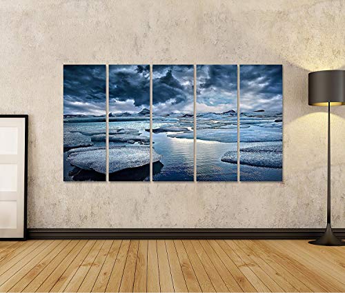 Cuadro en Lienzo Los Icebergs de la Laguna del Glaciar Jokulsarlon en Islandia Cuadros Modernos Decoracion Impresión Salon Cuadro en Lienzo Los Icebergs de la Laguna del Glaciar Jokulsarlon en Islandia Cuadros Modernos Decoracion Impresión Salon