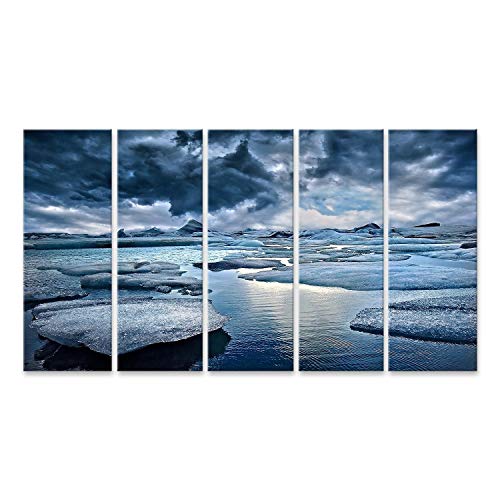 Cuadro en Lienzo Los Icebergs de la Laguna del Glaciar Jokulsarlon en Islandia Cuadros Modernos Decoracion Impresión Salon Cuadro en Lienzo Los Icebergs de la Laguna del Glaciar Jokulsarlon en Islandia Cuadros Modernos Decoracion Impresión Salon