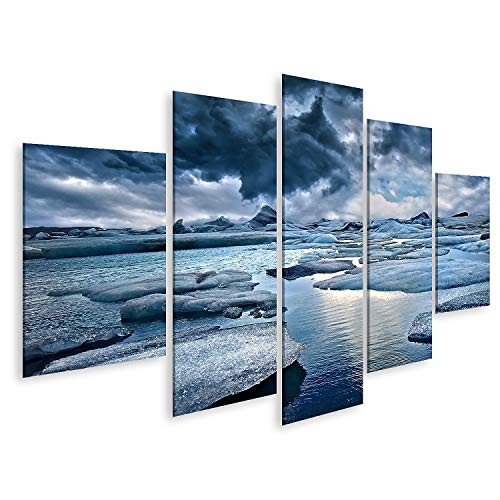 Cuadro en Lienzo Los Icebergs de la Laguna del Glaciar Jokulsarlon en Islandia Cuadros Modernos Decoracion Impresión Salon Cuadro en Lienzo Los Icebergs de la Laguna del Glaciar Jokulsarlon en Islandia Cuadros Modernos Decoracion Impresión Salon