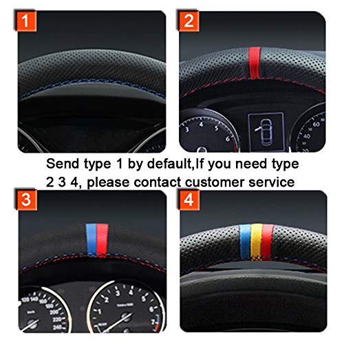 Cubierta de volante de coche de cuero artificial de PU negra para Nissan Almera N16 Pathfinder Primera Paladin X-Trail Renault, hilo azul, China Cubierta de volante de coche de cuero artificial de PU negra para Nissan Almera N16 Pathfinder Primera Paladin X-Trail Renault, hilo azul, China