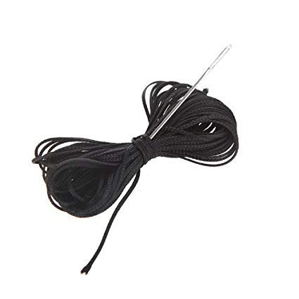 Cubierta funda volante para coche universal de cuero negro microfibra 37-38cm diámetro con aguja e hilo