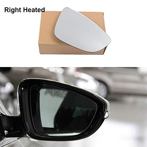 Cubiertas de repuesto para espejo Climatizada delantero izquierdo Lado derecho retrovisor espejo de ala de cristal Fit for VW Eos CC Scirocco Jetta MK6 Passat B7 Escarabajo Europea alta Versión Ala co