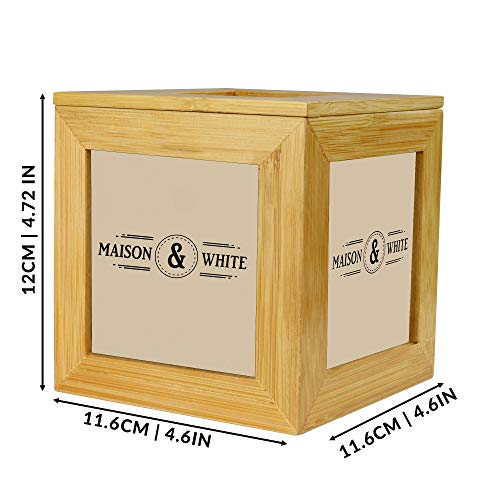 Cubo de la foto de bambú | Cuadro de cuadro de imagen | Caja de fotos | Caja de recuerdo de madera | Marco de fotos | Caja decorativa | M&W