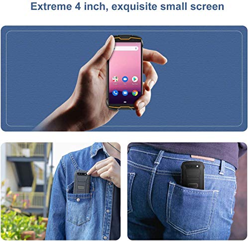 CUBOT King Kong Mini 4G teléfono IP68 Móvil Libre Impermeable Smartphone 4.0 Pulgadas Android 9.0 Dual SIM Quad-Core 13,0MP Cámara 3GB+32GB Quad-Core Amarillo, Rojo