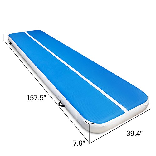 Cueffer Colchoneta Hinchable para Gimnasia Inflable Tumbling Mat Estera Hinchable del Gimnasio Colchoneta Hinchable para Volteretas para Hogar, Gimnasio, Parque, etc SIN Bomba (400X100X20CM)