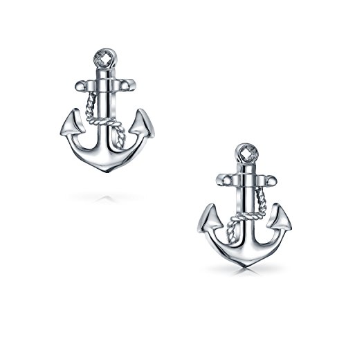 Cuerda De Anclaje Náuticas Navegante Sailor Shirt Gemelos para Hombres Atrás con Bisagras De Acero Metal Tono Plata