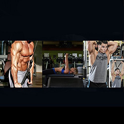 Cuerda de nailon duradera para tríceps, cuerda de entrenamiento de tríceps resistente con gancho de acero para gimnasio y hogar, accesorio negro para máquina de ejercicios de 68 cm Cuerda de nailon duradera para tríceps, cuerda de entrenamiento de tríceps resistente con gancho de acero para gimnasio y hogar, accesorio negro para máquina de ejercicios de 68 cm