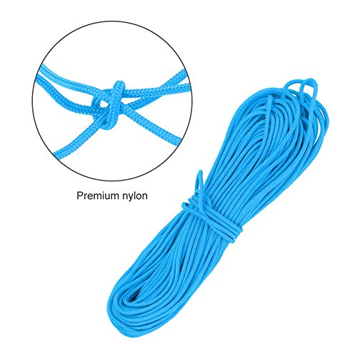 Cuerda de Nylon de Saf, Cuerda de Nylon Trenzada Doble del Arco Compuesto, tirón Resistente para la Escalada casera del Tiro con Arco(Blue)