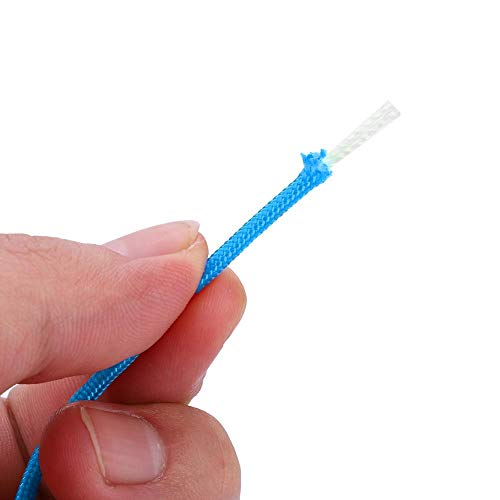 Cuerda de Nylon de Saf, Cuerda de Nylon Trenzada Doble del Arco Compuesto, tirón Resistente para la Escalada casera del Tiro con Arco(Blue)