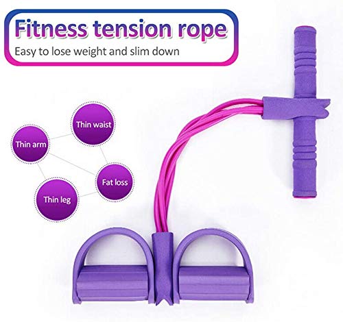 Cuerda de tensión Multifuncional Fitness Pedal Ejercitador Cuerda Pull Bands Yoga Fitness Foot Pedal Pull Ropes, para Equipos de Gimnasio en casa (Verde)