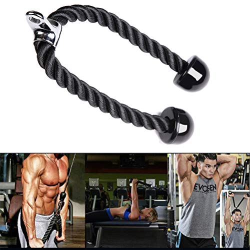 Cuerda de tríceps de alta resistencia para abdominales y abdominales, para entrenamiento de bíceps laterales, entrenamiento muscular, fitness, culturismo, gimnasio