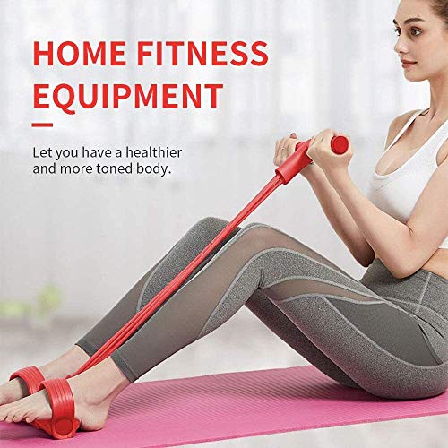 Cuerda elástica de pedal, cuerda de tensión multifunción, 4 tubos Multifunción Ejercitor de piernas, expansor de culturismo, tobillero, entrenador de la barriga de pedal, equipo de yoga de fitness maq Cuerda elástica de pedal, cuerda de tensión multifunción, 4 tubos Multifunción Ejercitor de piernas, expansor de culturismo, tobillero, entrenador de la barriga de pedal, equipo de yoga de fitness maq