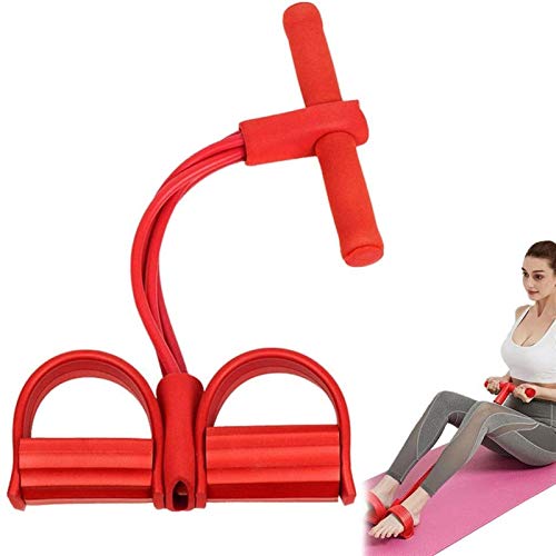 Cuerda elástica de pedal, cuerda de tensión multifunción, 4 tubos Multifunción Ejercitor de piernas, expansor de culturismo, tobillero, entrenador de la barriga de pedal, equipo de yoga de fitness maq Cuerda elástica de pedal, cuerda de tensión multifunción, 4 tubos Multifunción Ejercitor de piernas, expansor de culturismo, tobillero, entrenador de la barriga de pedal, equipo de yoga de fitness maq