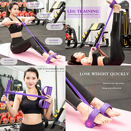 Cuerda Elástica de Tracción Banda de Resistencia de Pedal Cuerda de 4 Tubos de Pedal Fitness Cuerda Ejercitador Pierna Cuerda Abdominal con Bola Diadema de Yoga para Ejercer Abdomen Muslo Brazo Cuerda Elástica de Tracción Banda de Resistencia de Pedal Cuerda de 4 Tubos de Pedal Fitness Cuerda Ejercitador Pierna Cuerda Abdominal con Bola Diadema de Yoga para Ejercer Abdomen Muslo Brazo