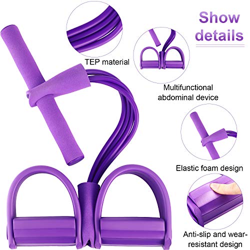 Cuerda Elástica de Tracción Banda de Resistencia de Pedal Cuerda de 4 Tubos de Pedal Fitness Cuerda Ejercitador Pierna Cuerda Abdominal con Bola Diadema de Yoga para Ejercer Abdomen Muslo Brazo Cuerda Elástica de Tracción Banda de Resistencia de Pedal Cuerda de 4 Tubos de Pedal Fitness Cuerda Ejercitador Pierna Cuerda Abdominal con Bola Diadema de Yoga para Ejercer Abdomen Muslo Brazo