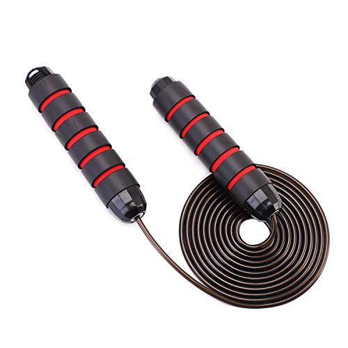 Cuerda para Saltar, Cuerda de Salto Ajustable Rodamientos de Bolas de Acero Comba Crossfit Hombre con Mango de Espuma de Suave Combas de Fitness,Crossfit, Gym, Ejercicio para Niños, Adultos Cuerda para Saltar, Cuerda de Salto Ajustable Rodamientos de Bolas de Acero Comba Crossfit Hombre con Mango de Espuma de Suave Combas de Fitness,Crossfit, Gym, Ejercicio para Niños, Adultos