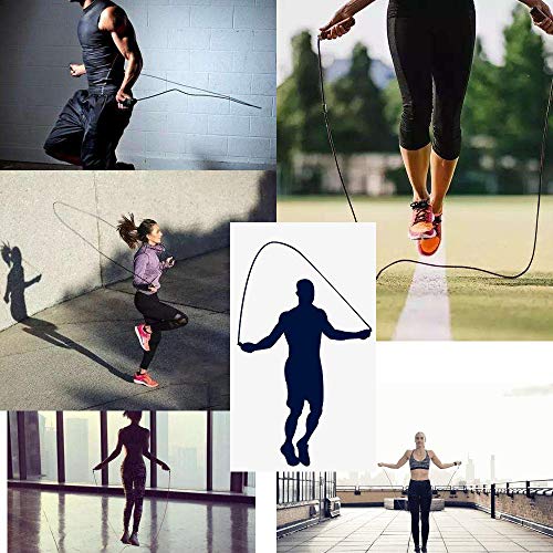 Cuerda para Saltar, Cuerda de Salto Ajustable Rodamientos de Bolas de Acero Comba Crossfit Hombre con Mango de Espuma de Suave Combas de Fitness,Crossfit, Gym, Ejercicio para Niños, Adultos Cuerda para Saltar, Cuerda de Salto Ajustable Rodamientos de Bolas de Acero Comba Crossfit Hombre con Mango de Espuma de Suave Combas de Fitness,Crossfit, Gym, Ejercicio para Niños, Adultos