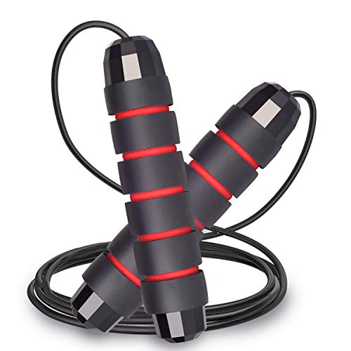 Cuerda para Saltar, Cuerda de Salto Ajustable Rodamientos de Bolas de Acero Comba Crossfit Hombre con Mango de Espuma de Suave Combas de Fitness,Crossfit, Gym, Ejercicio para Niños, Adultos Cuerda para Saltar, Cuerda de Salto Ajustable Rodamientos de Bolas de Acero Comba Crossfit Hombre con Mango de Espuma de Suave Combas de Fitness,Crossfit, Gym, Ejercicio para Niños, Adultos