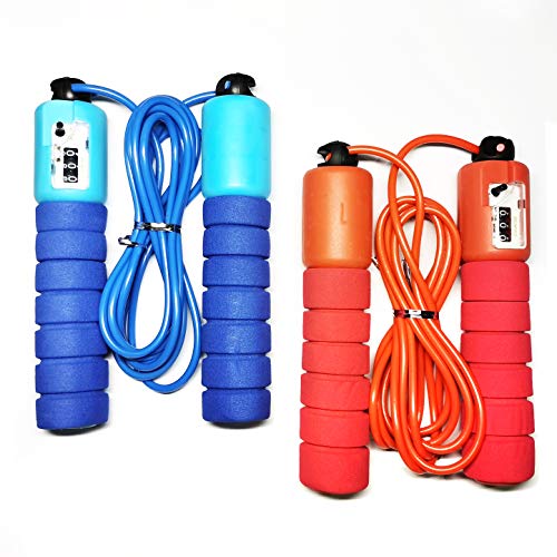 Cuerda Saltar, Cuerda de Salto de 2 Piezas con Contando Ajustable de Saltar la Cuerda para Entrenamiento, Adelgazamiento, Juego Escolar, Actividad al Aire Libre,Cuerda para Saltar Cuerda Saltar, Cuerda de Salto de 2 Piezas con Contando Ajustable de Saltar la Cuerda para Entrenamiento, Adelgazamiento, Juego Escolar, Actividad al Aire Libre,Cuerda para Saltar