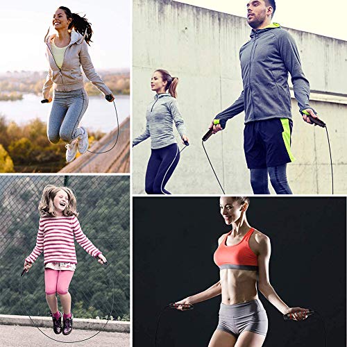 Cuerda Saltar,Jumping Rope,Skipping Rope,Cuerda de salto ajustable para mujeres Hombres Fitness, quema de grasa, entrenamiento de resistencia