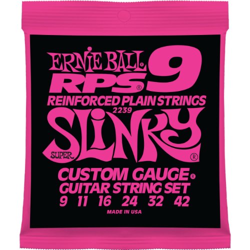 Cuerdas Ernie Ball Super Slinky RPS Nickel Wound para guitarra eléctrica - calibre 9-42